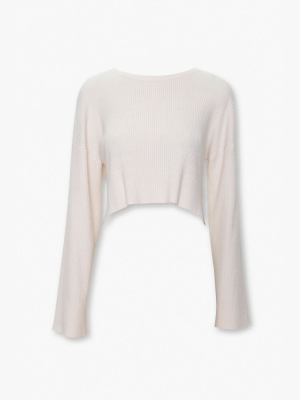 Cropped Bell-sleeve Sweater