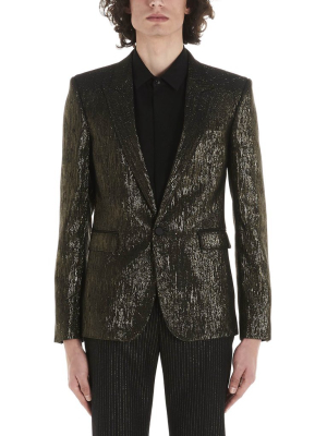 Saint Laurent Jacquard Effect Blazer