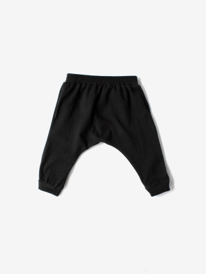 Organic Harem Pant - Black