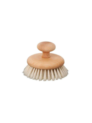 Massage Brush With Beechwood Knob Handle