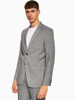 Gray Marl Slim Fit Suit Jacket