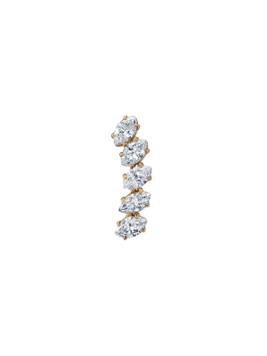 Marquise Diamond Ear Crawler - Rose Gold