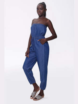 Strapless Denim Jumpsuit