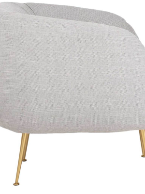 Alejandra Poly Blend Accent Chair Light Gray