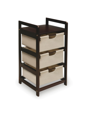 Badger Basket 3 Bin Hamper/storage Unit Tan