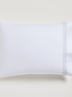 Organic Percale Pleated Pillowcases (set Of 2)