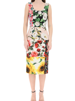 Dolce & Gabbana Floral Patchwork Midi Dress