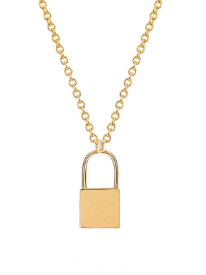 Gold Lock Necklace