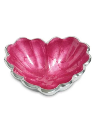 Julia Knight Heart 4" Bowl In Raspberry