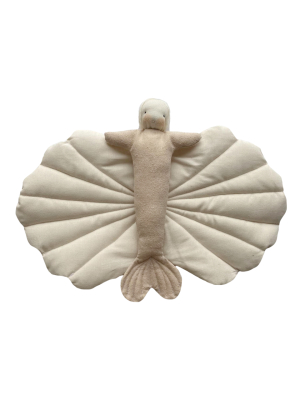 Full Flower Moon Waldorf Mermaid Doll In Shell · White