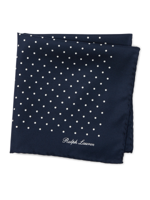 Polka-dot Silk Pocket Square