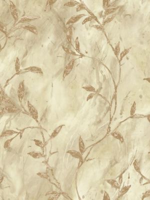 Wheatstone Wallpaper In Brown And Off-white From The Metalworks Collection By Seabrook Wallcoverings