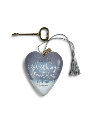 Demdaco Beautiful Art Heart 4 Inch - Blue