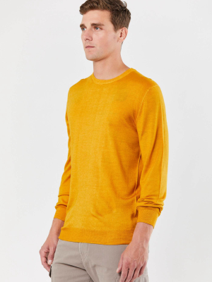 Yellow Crew Neck Sweater