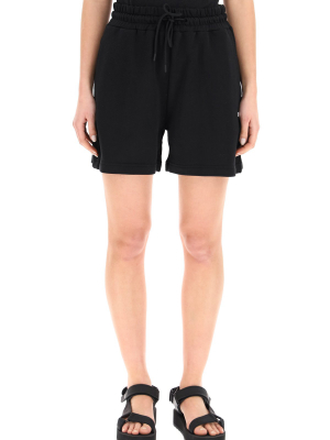 Msgm Logo Printed Drawstring Waist Shorts