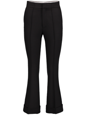 Black Flare Ruched Bum Slinky Pants