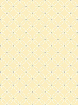 Kinetic Yellow Geometric Floral Wallpaper From The Symetrie Collection By Brewster Home Fashions