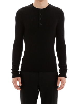 Dolce & Gabbana Henley Buttoned Sweater