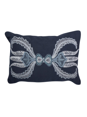 Lalea Lumbar Pillow (indigo)