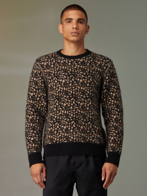 Jacquard Leopard Spots Sweater