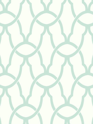 Trellis Peel & Stick Wallpaper In Blue By Roommates For York Wallcoverings