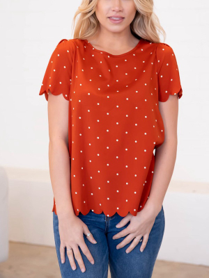 The Dotty Top - Orange