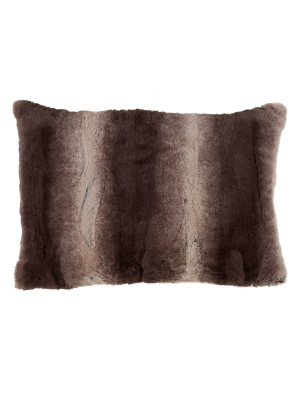 Animal Print Faux Fur Throw Pillow - Saro Lifestyle