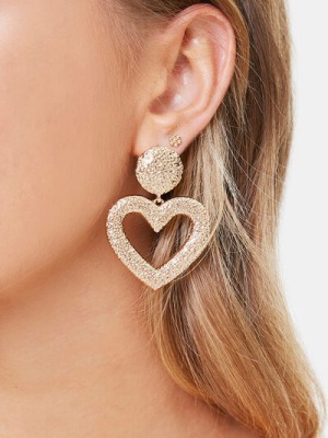 Drop Heart Earrings