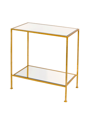 Plano Side Table Gold Leaf