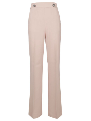 Pinko Button Detail High Waisted Flared Pants