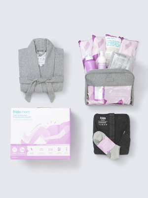 Organic Lounge Robe + Frida Mom Labor And Delivery + Postpartum Recovery Kit
