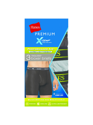 Hanes Premium® Men's Performance Ultralight Long Leg Boxer Briefs