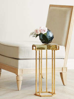 Prism Round Side Table Gold