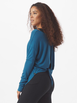 Tie Back Dolman: Moroccan Blue