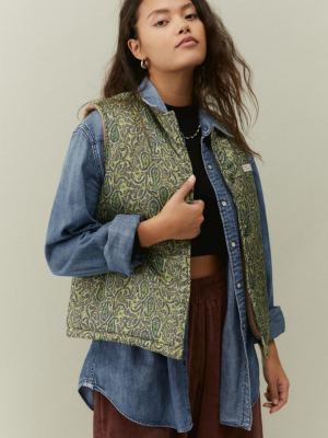 Uo Lined Paisley Vest