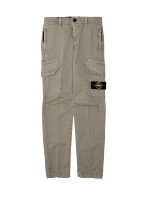 Stone Island Junior Logo Badge Cargo Trousers