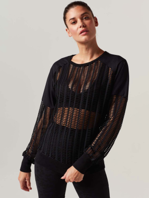 Linear Mesh Sweatshirt