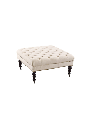 Isabelle Square Tufted Ottoman - Linon