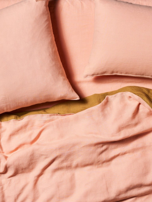 Kip & Co Peach Nougat Linen Pillowcase - Set Of 2