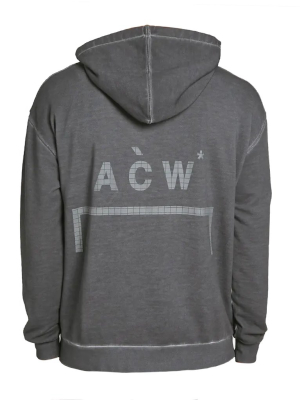 A-cold-wall Knitted Classic Flat Overlock Hoodie Grey