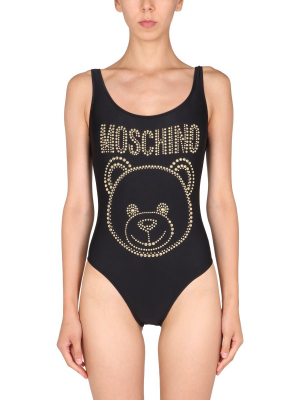 Moschino Teddy Embellished Swimsuit