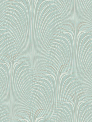 Deco Fountain Wallpaper In Blue From The Candice Olson Journey Collection By York Wallcoverings