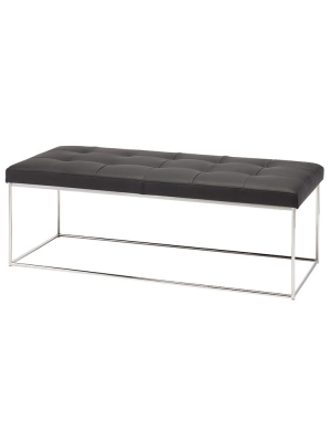 Nuevo Caen Occasional Bench - Black