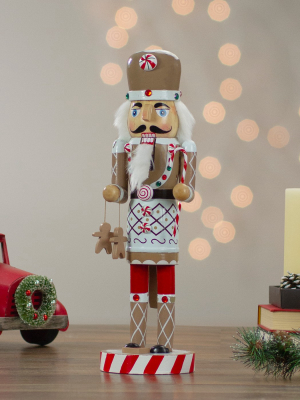 Northlight 14" Beige And Red Gingerbread Chef Christmas Nutcracker