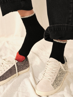 Honeycomb Wool Crew Socks