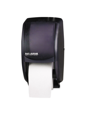 San Jamar Duett Standard Bath Tissue Dispenser 2 Roll 7 1/2w X 7d X 12 3/4h Black Pearl R3500tbk