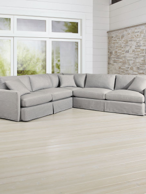 Lounge Ii Petite Outdoor Slipcovered 3-piece Sectional