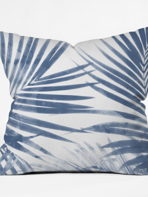 Emanuela Carratoni Serenity Palms Throw Pillow Blue - Deny Designs