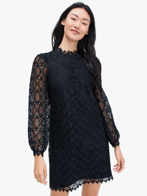 Scallop Lace Mini Dress