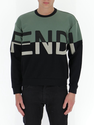 Fendi Two-tone Logo Sweatshirt